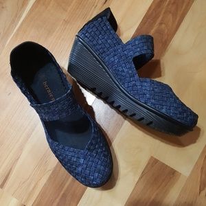 BERNIE MEV Blue Wedge Shoe Size 39
